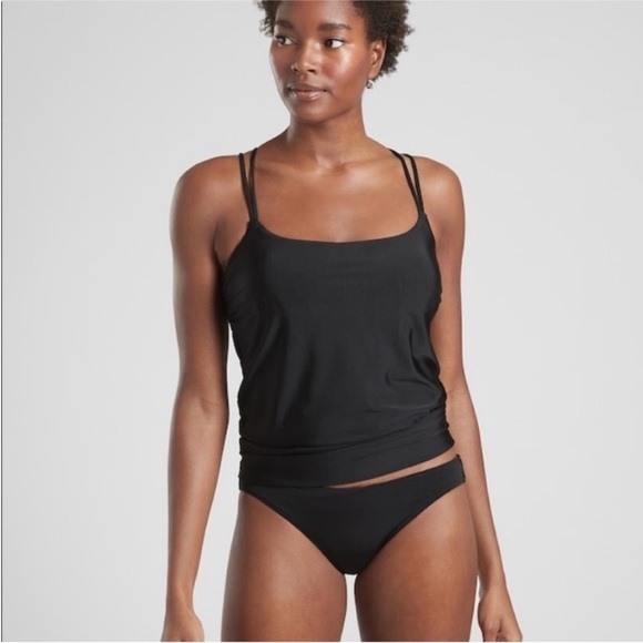 NWT! Athleta Black Aqualuxe Blousy Tankini - Size Small💙 - Picture 2 of 5